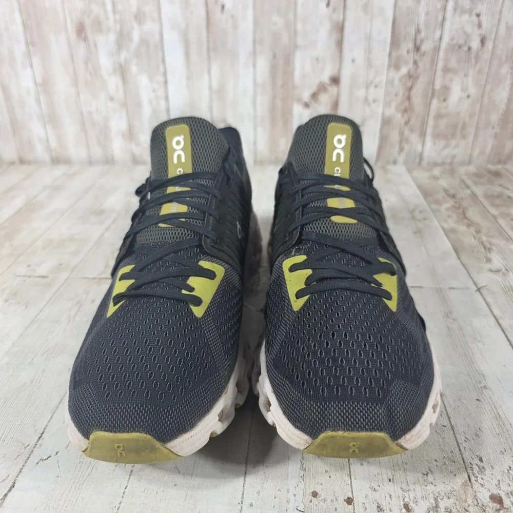 On Cloudswift Mens Running‎ Shoes Black Rock Lime Green 41.99227 Size 10.5